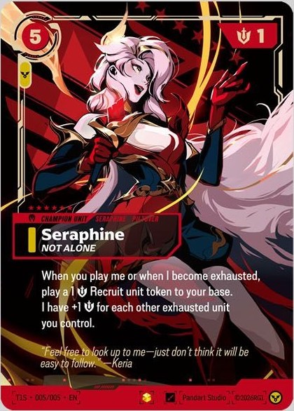 Seraphine, Not Alone 的簽名版卡面插畫