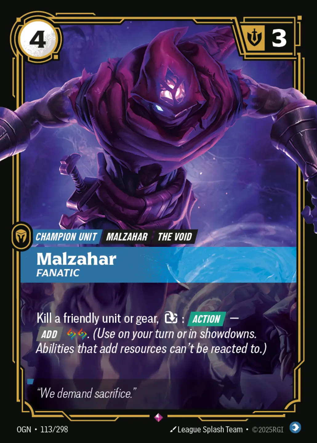 Malzahar, Fanatic