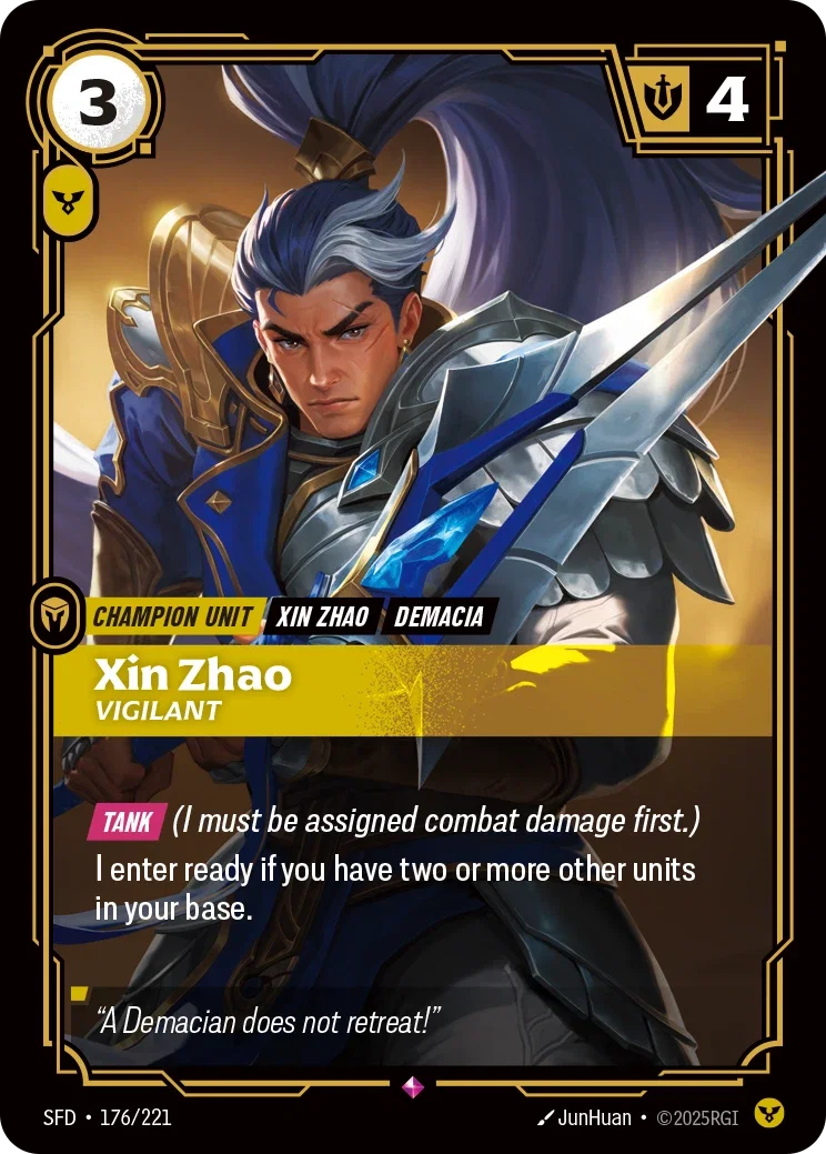 Xin Zhao, Vigilant 的原始印刷卡面