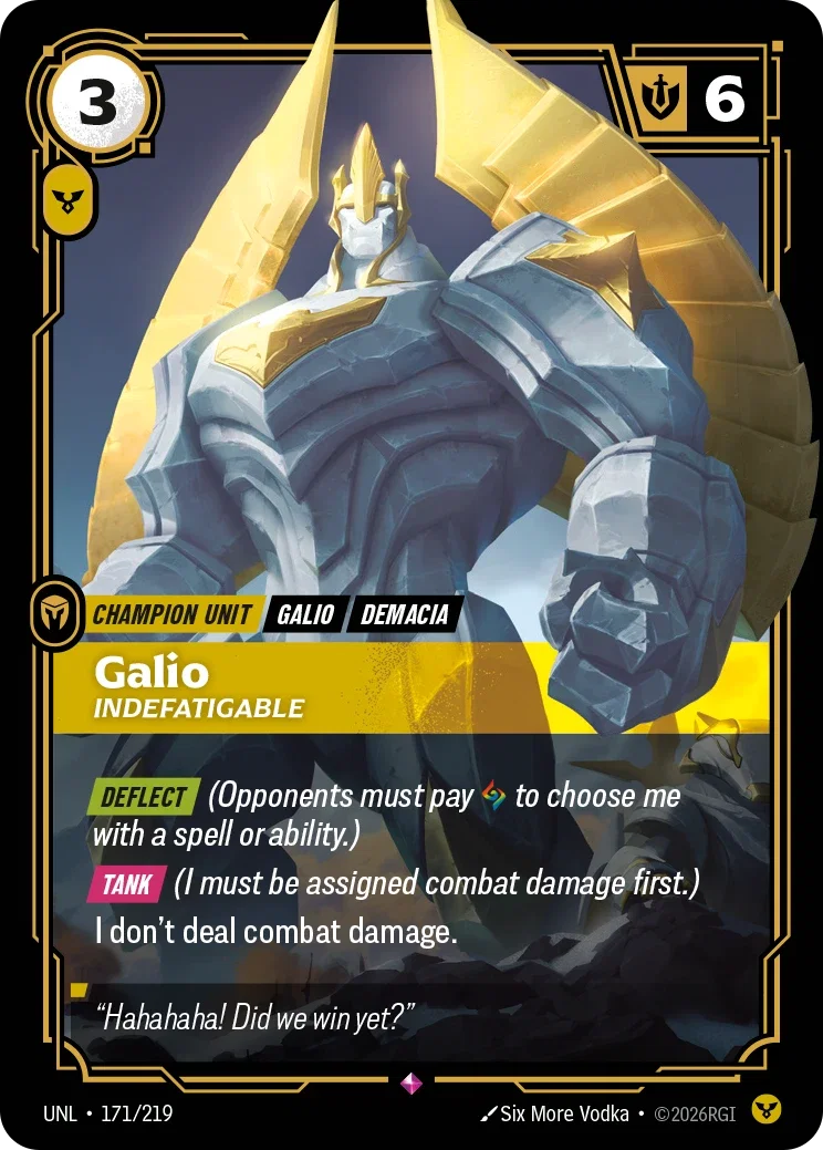 Galio, Indefatigable 的原始印刷卡面