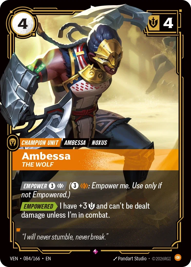 Ambessa, The Wolf 的原始印刷卡面